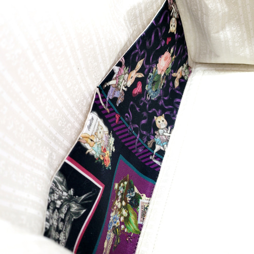 【ハンドメイド】がま口バッグ #932 24cm足長口金のトートな がま口バッグ(フェストーンリミックス
