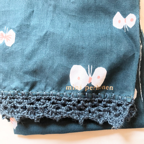 minaperhonen※手拭いストール※hana hane ダークグリーン