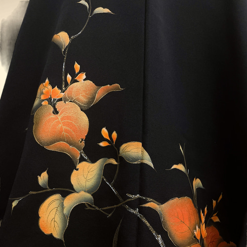 粋な品格 黒羽織り 着物リメイク 羽織 カーディガン 上質 コート