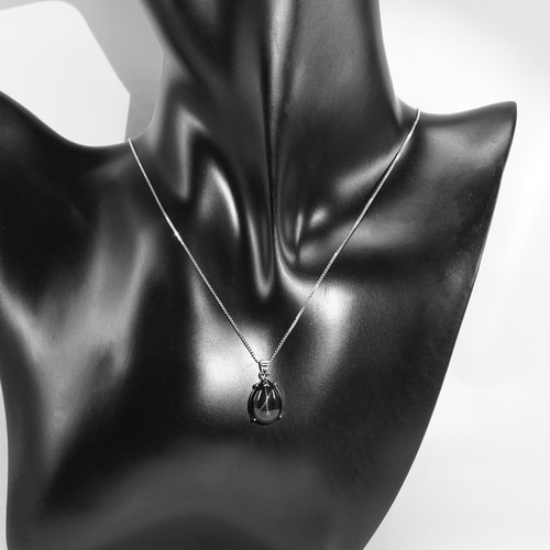 天然石 ブラックスターダイオプサイド ネックレス ペンダントトップ