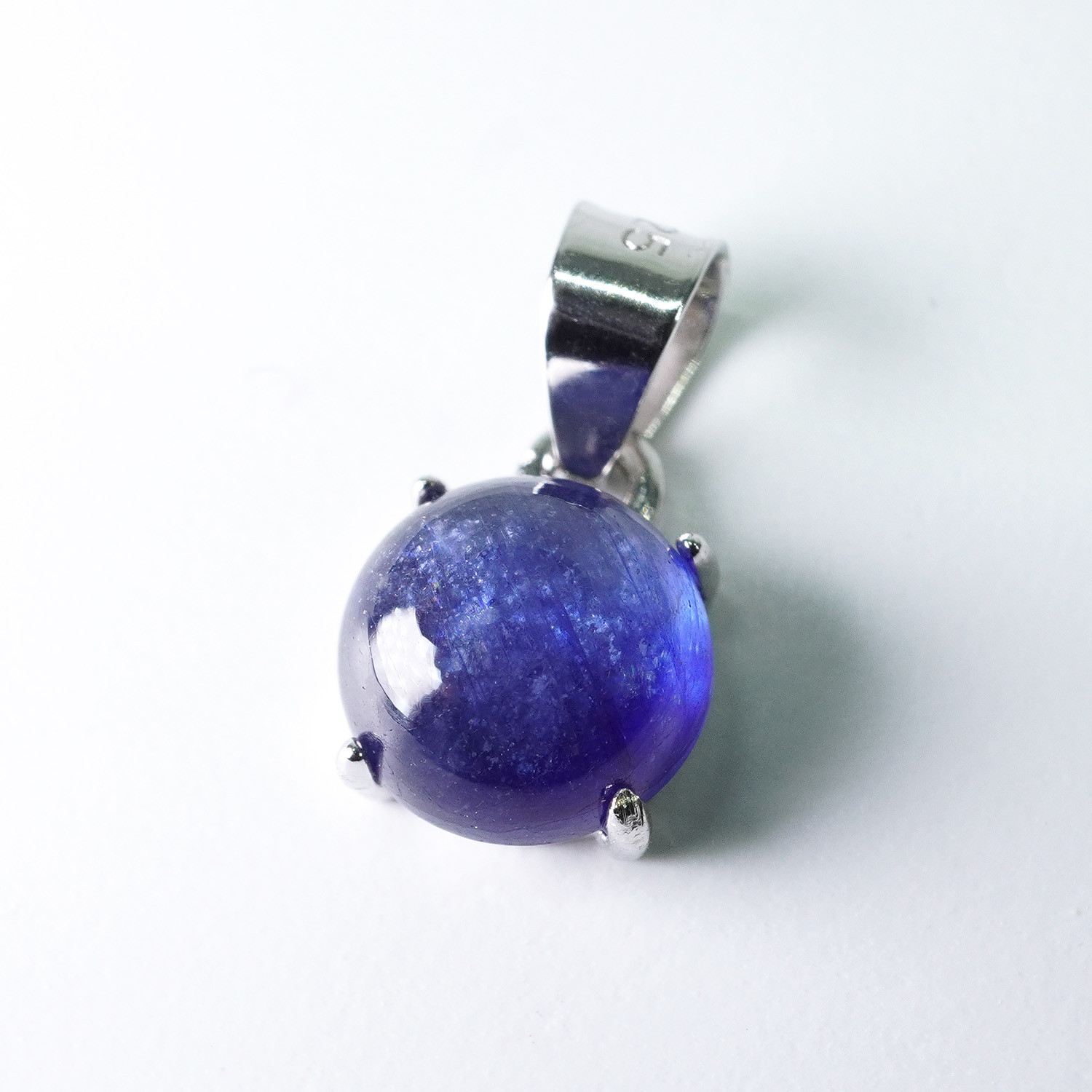 天然石 6㎜ サファイア カボション ネックレス ペンダントトップ