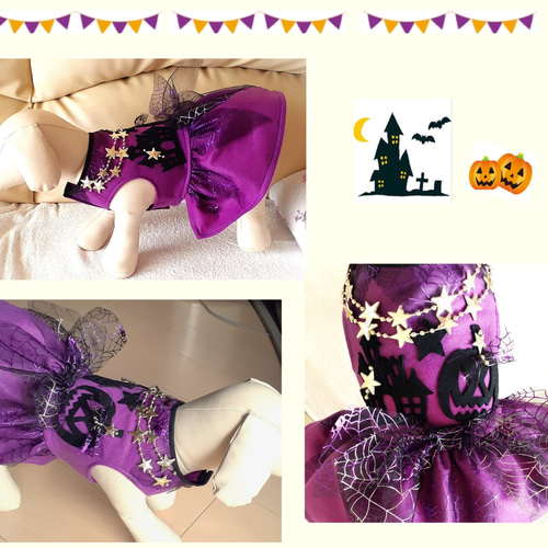 オーダーありがとうございます😊 ハロウィンワンピース🎃 黒のリブで