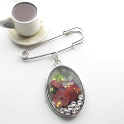 クォーツを画材にした夏休みの宿題は、8月末までそっとしておこう♪<カブトピンブローチ>SB1072 2枚目の画像