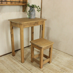 80✕27 棚つき カウンターテーブル ジャコビーンワックス アンティーク