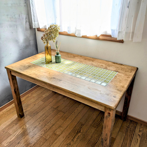 受注生産】※サイズ変更可※ ダイニングテーブル タイルテーブル