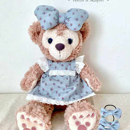 クマのぬいぐるみ 青いエプロン クマのぬいぐるみ 青いエプロン