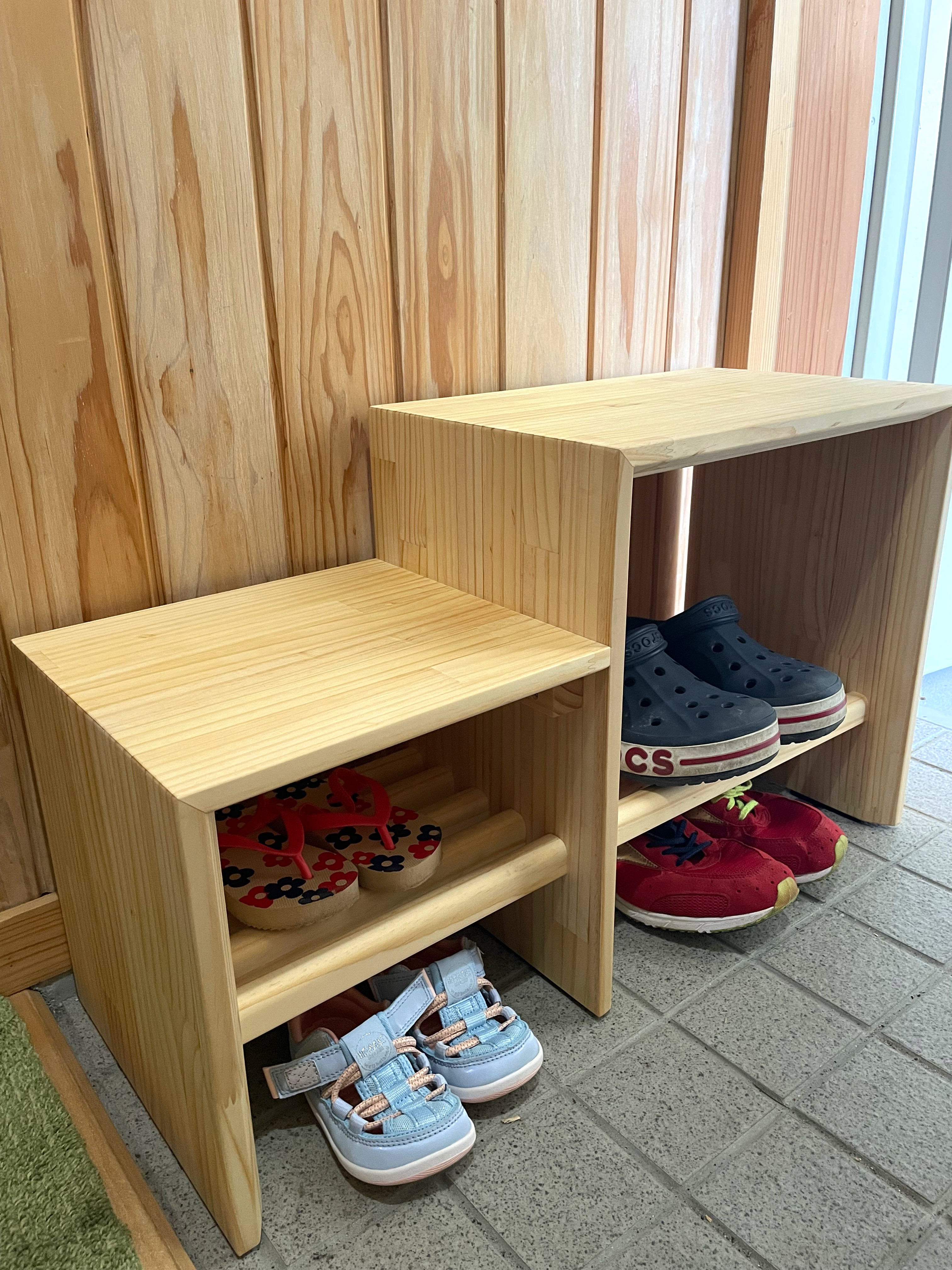 無垢 玄関ベンチ(オイル塗装) スツール 大人＆子供用スツール