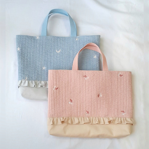 再販】ピンクチェリーヌビレッスンバッグ&上履き入れ #イブル#入園入学