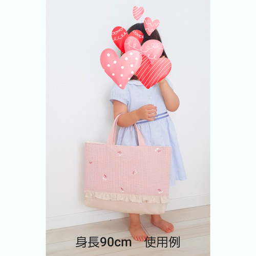 再販】ピンクチェリーヌビレッスンバッグ&上履き入れ #イブル#入園入学
