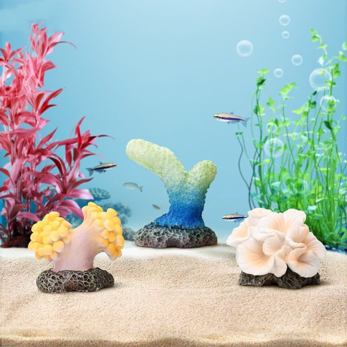 Zerodeko 地中海樹脂サンゴ 水槽サンゴ飾り 水槽の装飾品 家の海