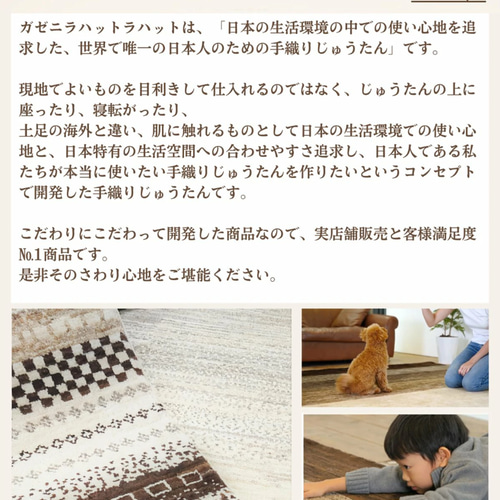 夏は涼しく冬は暖かいオールシーズンラグ ガゼニラハット インディコ