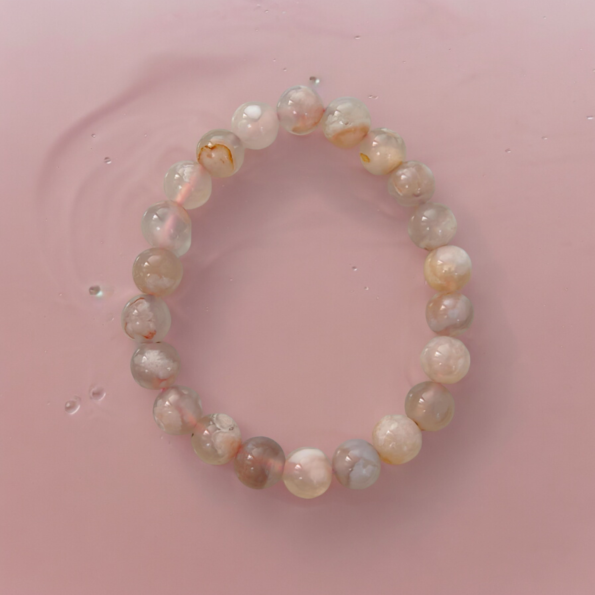 50％OFF / 桜のクリスタルブレスレット、自然の宝石 - 穏やかさと愛をもたらす