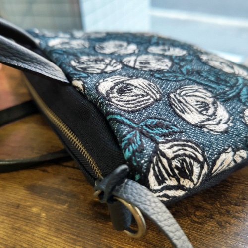 r.ニュールポシェット ショルダーバッグ ミナペルホネン rosyブルーグリーン r.ニュールポシェット ショルダーバッグ ミナペルホネン rosyブルー