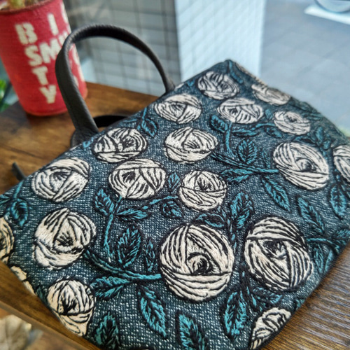 ミナペルホネンminaperhonen/Rosyロージィーブルーグリーンミニ