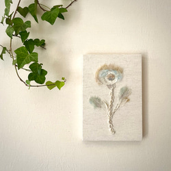 一点もの】刺繍 ファブリックパネル 『Flower, y.』 その他インテリア