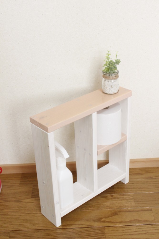 【送料無料】～奥行9センチ スリムなコンパクトトイレ収納～