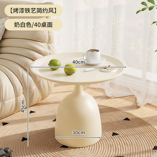 サイドテーブル ブラック ホワイト 直径40×高さ45cm ナイトテーブル