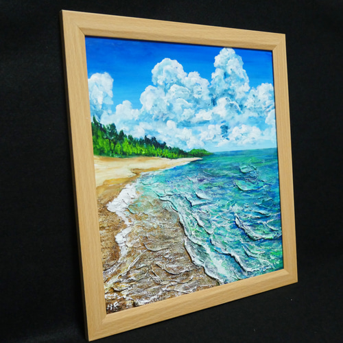 油絵 油彩 油彩画 絵 絵画【夏の海】 | HIROSHI1990