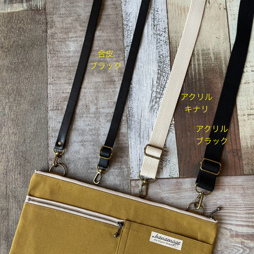 10色☆ 帆布 サコッシュ(M) iPad mini 長財布 ショルダーバッグ