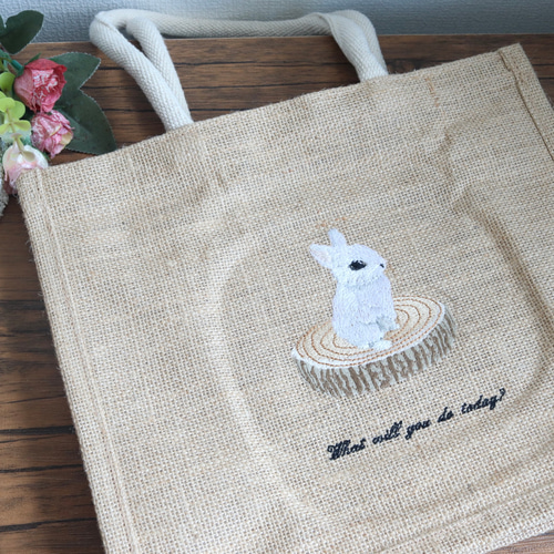 新品】sennokoto ウサギのCAさん 刺繍ミニバッグ お仕事シリーズ