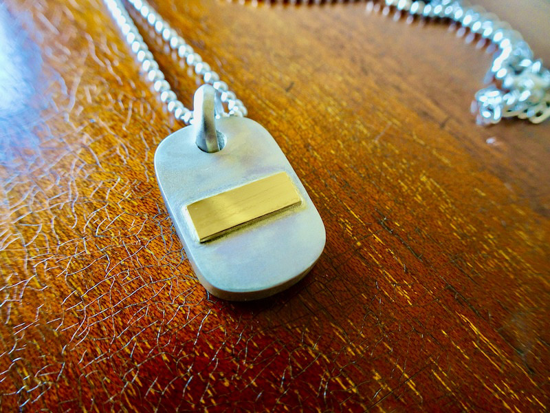 仁尾彫金『k18ステッカー、シルバープレートヘッド』ハンドメイド312