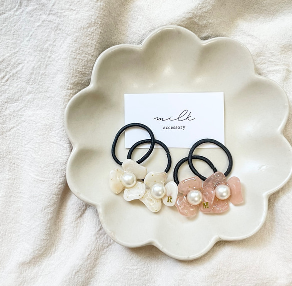 R ヘアゴム3点セット　ハンドメイド　ヘアアクセサリー　アンティーク　まとめ売り R ヘアゴム3点セット ハンドメイド ヘアアクセサリー