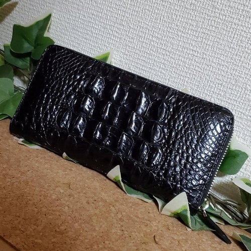 長財布 クロコダイル ワニ革 調 財布 メンズ レディース 革 型