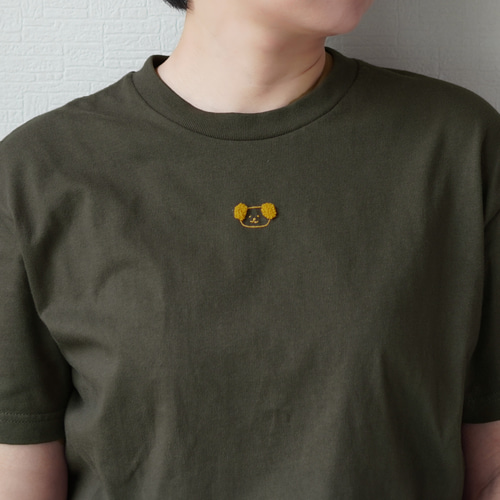 ワンポイント 刺繍 Tシャツ ( わんわん ) Tシャツ UPPER TREE