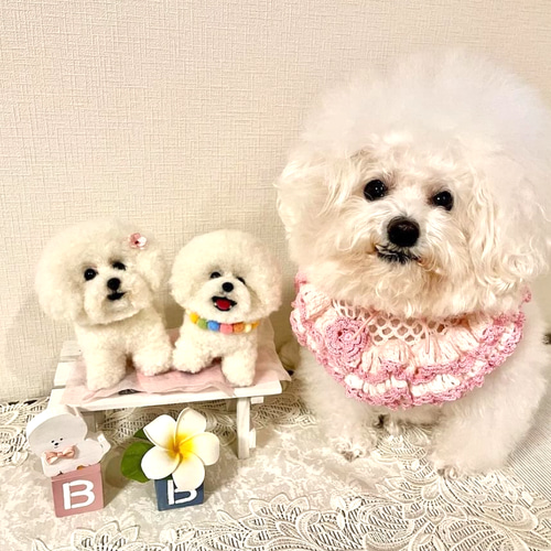 ⭐️kekekeオーダー・羊毛フェルトおすわりミックス犬ちゃん⭐️ ⭐️kekeke様専用オーダー・羊毛フェルトおすわりミックス犬