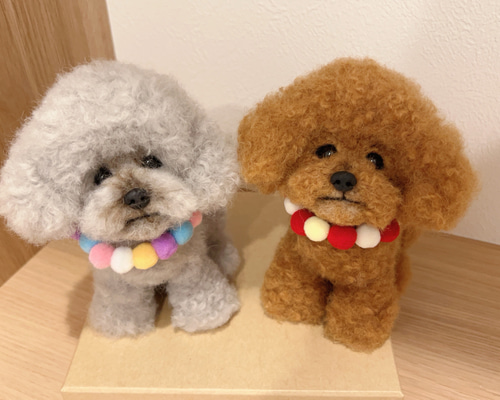 うちの子☆手乗り羊毛フェルト犬オーダー（こちらは参考画像です
