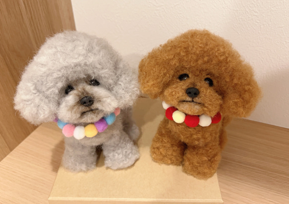わんこ限定うちの子プレート羊毛フェルト作品