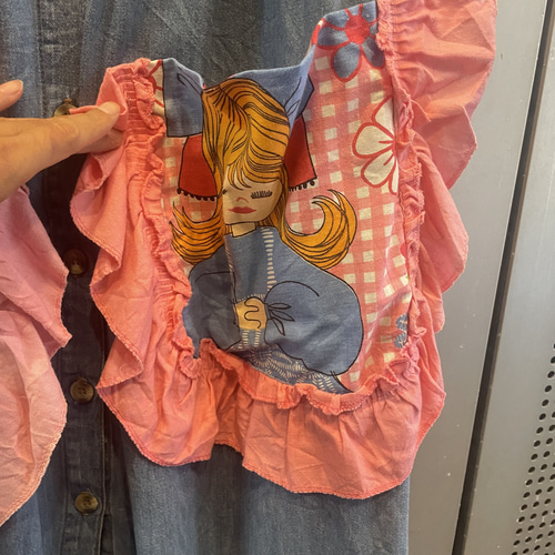 古着　ヴィンテージ　スカート　デニムスカート　リメイク　リメイクスカート　個性派 古着 ヴィンテージ vintage スカート デニムスカート リメイク