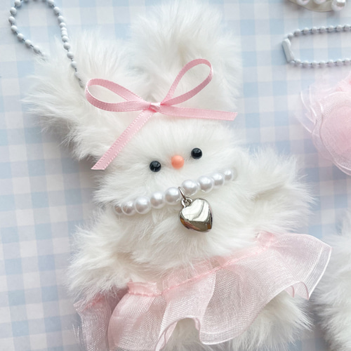 モールドールDIY手作りキット♡ホワイト×ピンク / 韓国・モール人形