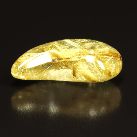 【存在感抜群】一点物 ゴールドタイチンルチル 勾玉 Ｍｒ１４８ 金針水晶のお守り効果 力が宿る 天然石ストーン 京海堂 8枚目の画像