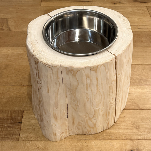 新作ウエア Pet Table Hinoki】No.824 おもちゃ・ペット小物 Wood Factory 食器・餌やり・水やり用品