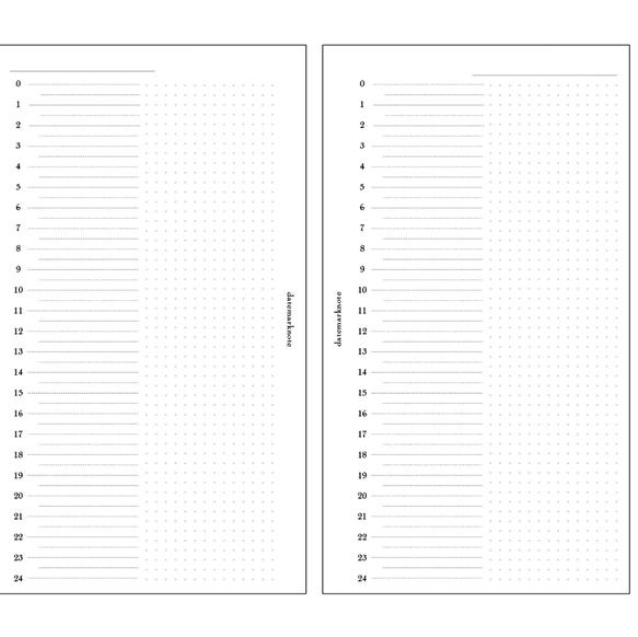 【バイブル】デイリー24hバーチカル フリースタイル システム手帳リフィル 6枚目の画像