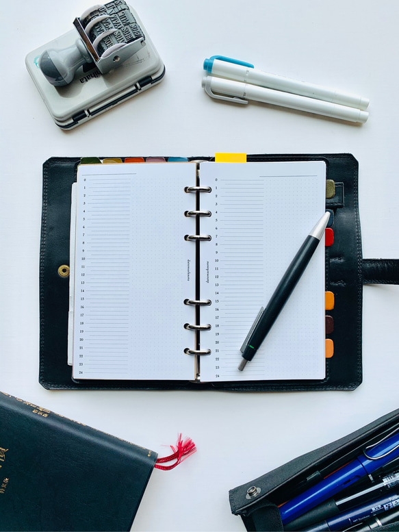 【バイブル】デイリー24hバーチカル フリースタイル システム手帳リフィル 5枚目の画像