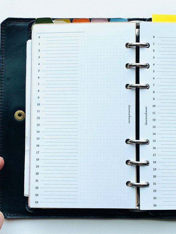 【バイブル】デイリー24hバーチカル フリースタイル システム手帳リフィル 3枚目の画像