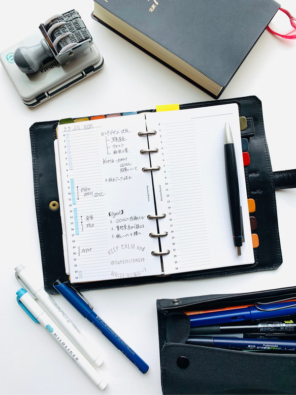 【バイブル】デイリー24hバーチカル フリースタイル システム手帳リフィル 2枚目の画像