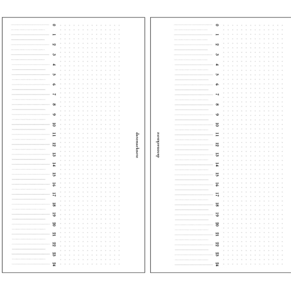 【バイブル】デイリー24hバーチカル フリースタイル システム手帳リフィル 5枚目の画像