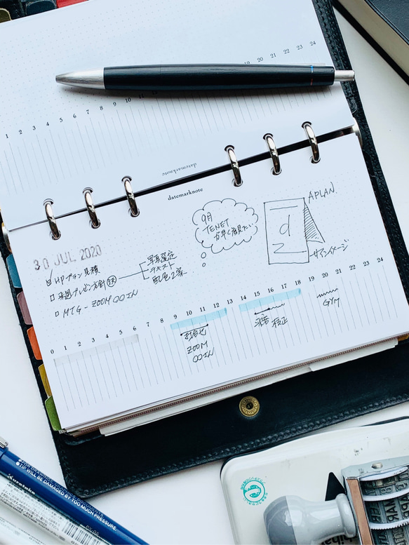 【バイブル】デイリー24hバーチカル フリースタイル システム手帳リフィル 1枚目の画像