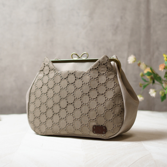 モカ・アズネコ・がま口バッグ or アズネコ がま口バッグ こげ茶 25mm幅 14時頃 16時頃 18時頃 20時頃 21時頃