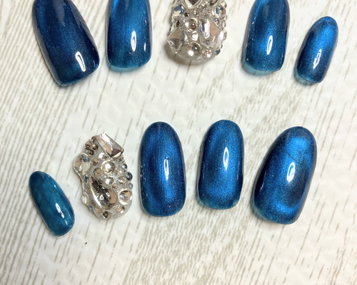 【オーダー】ネイルチップ　リボン　マグネット　埋め尽くし ネイルチップ•ワンホンネイル•埋め尽くしネイル•リボンネイル