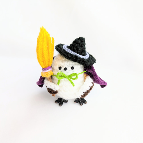受注制作】シマエナガのあみぐるみハロウィンver. あみぐるみ ainote