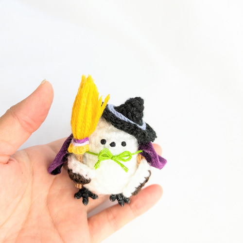 受注制作】シマエナガのあみぐるみハロウィンver. あみぐるみ ainote