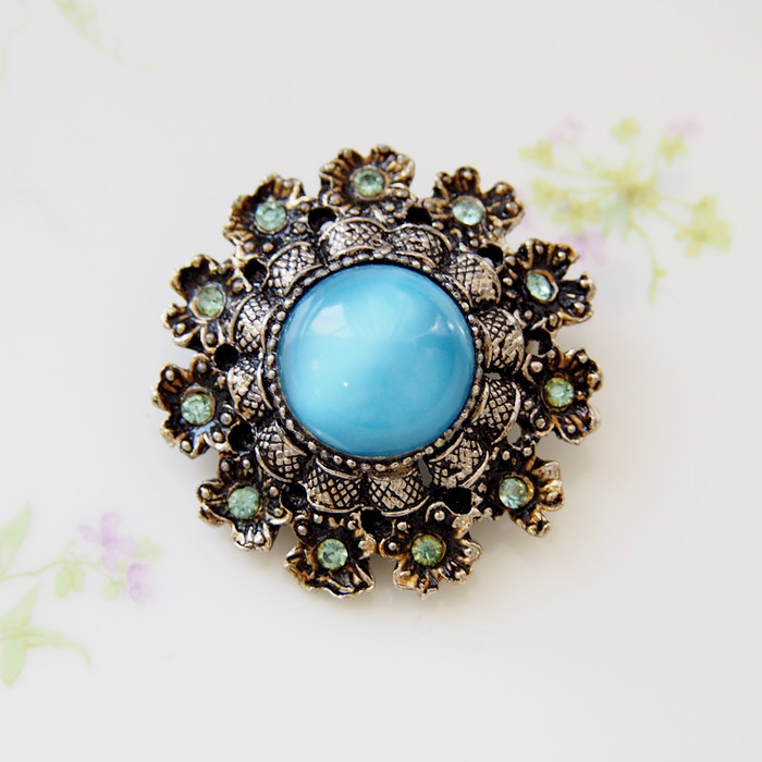 ヴィンテージジュエリー】アンティークシルバートーン ミルキー