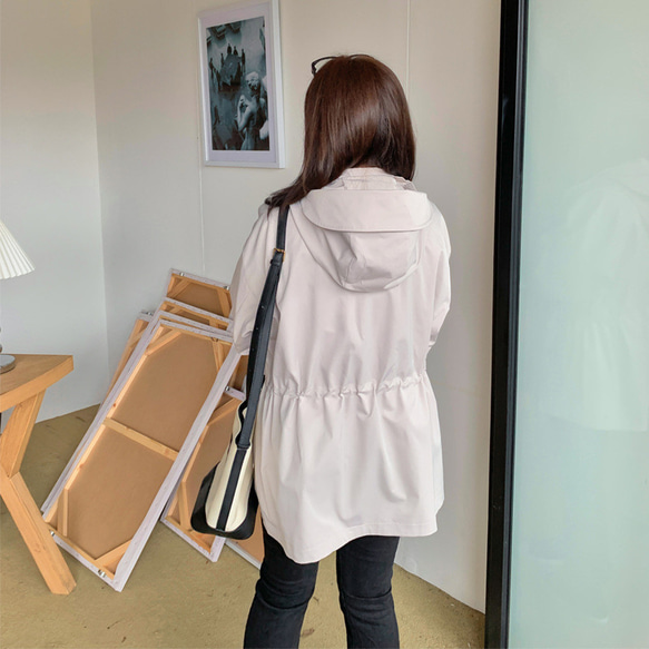 秋冬新作 XL~5XL 大きいサイズ 長袖フード付きジャケット コート レディース 無地 着痩せ ol 通勤 袖丈53 無地 着丈76 着丈77