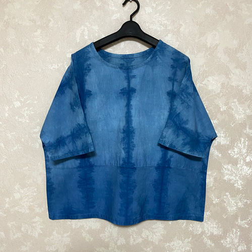 156藍染めチュニック(絞り染め) チュニック GOODWAY 通販｜Creema  