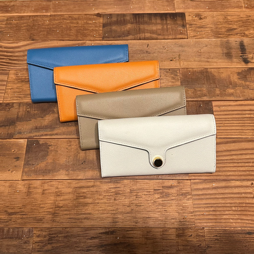 姫路レザーシュリンク】フラップロングウォレット【プルアップ】