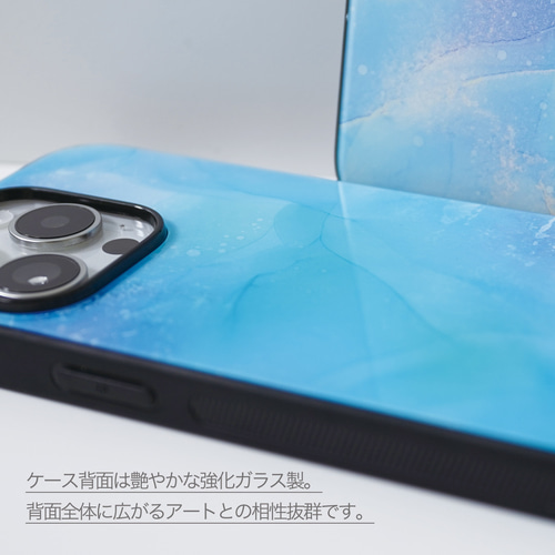 iPhone 16シリーズ対応開始 アルコールインクアート 強化ガラス